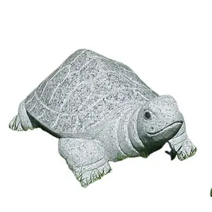 Estatuas decorativas de granito natural para el hogar tortuga tallas esculturas de animales de piedra