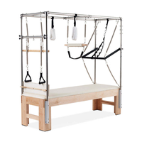 Combo de Reformer Cadillac de Madera de Arce Ajustable, Portátil y Duradero de Primera Calidad para Entrenamiento Profesional en Estudio de Pilates