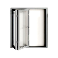 Moderne Fenêtre Cuisine Bar Café Lait Thé Boutique En Alliage D'aluminium Rail Villa Gauche Droite Pliable Conception Horizontale