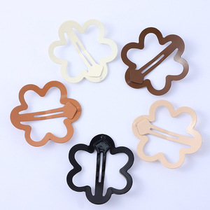 Barrettes pour enfants Série Pétale, design floral effet goutte d'huile, usage quotidien - Product Image 4