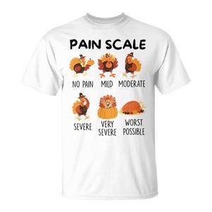 Camiseta de Enfermera con Escala del Dolor de Turquía para el Día de Acción de Gracias, para Personal de Enfermería CNA ER - Product Image 1