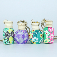 Bouteille diffuseur de parfum pour voiture vide en verre coloré de 10 ml, flacon de parfum pour voiture, désodorisant d'air avec bois