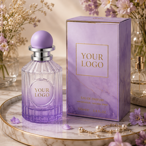 Customized Logo Lavender Fruity Fragrance <strong>Perfume</strong> 100ml EDP Ribbed Purple Bottle Thank You Gift Long Lasting Eco-Friendly Floral - Product Image 3