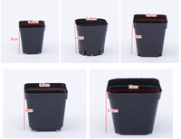 Pot pembibitan bunga persegi plastik, untuk pertumbuhan Bonsai berair-ringan penggunaan kebun