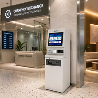 Kiosque intelligent de change de devises Jinrui FCM-501T de qualité supérieure avec écran tactile de 19 pouces, à poser au sol, pour aéroport, hôtel, centre commercial
