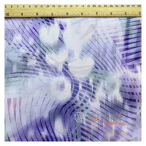 Tahan air tahan angin hangat Amani Jacquard kain sutra 100% poliester Jacquard Satin dicetak kain untuk gaun mantel bulu