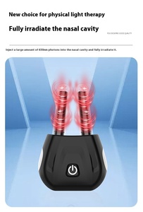 Alat Terapi <span class=keywords><strong>Nasal</strong></span> Mini Isi Ulang dengan Lampu Merah untuk Mengatasi Hidung Tersumbat, Rinitis, Alergi - Bersertifikat CE, Plastik, Perawatan Kesehatan - Product Image 6