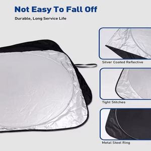 Pare-soleil de voiture personnalisé en polyester avec logo, cadeau d'entreprise pour concessionnaires, promotion en gros - Product Image 5