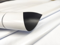 Bâche PVC souple pour publicité, légère, 280 g/m², dos noir, rouleaux de bâche PVC souple