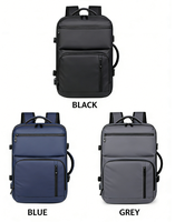 Sac à dos pour ordinateur portable extensible, grand format, imperméable, en tissu Oxford, avec port USB, sac de voyage écologique, bretelles renforcées, impression de logo personnalisée pour