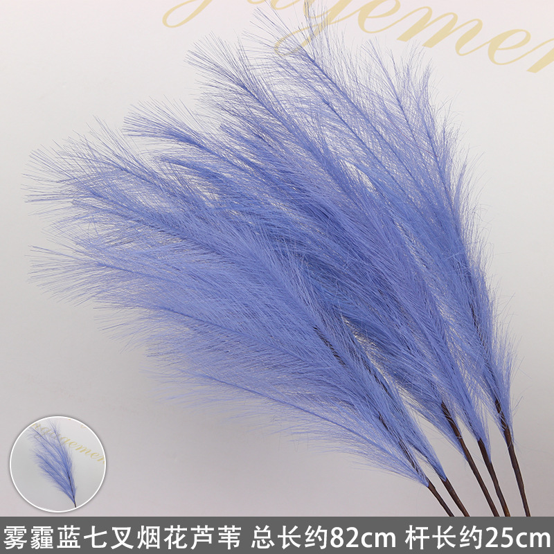 Haze Blue 7-Fork Fireworks Reed Branch