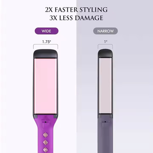 Planchas planas personalizadas <span class=keywords><strong>SMET</strong></span> con pantalla LCD de temperatura, plancha de pelo eléctrica, venta al por mayor, embalaje con Etiqueta Privada, garantía de 1 año - Product Image 4