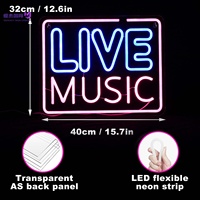 Insegna LED al Neon in Acrilico Stile Cyberpunk con Musica dal Vivo per Decorazione Murale, Bar, Karaoke, Club Musicali, Sale Giochi, Arredamento Casa