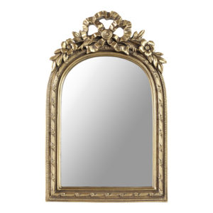 Specchio da toeletta ad arco con cornice in resina per camera da letto, bagno e tavolo da trucco - Product Image 1