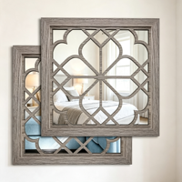 Miroir mural carré au design moderne, miroir d'entrée en MDF à faire soi-même, couleur au choix, pour la décoration de la salle de bain, des chambres, des salons, de la maison, marque SHN, modèle