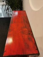 Lemari Kabinet Konsol Ukiran Antik Merah Cina yang Cantik dan Laris Manis dengan Laci Penyimpanan