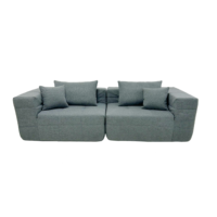 Canapé chaise longue carré moderne rembourré, housse en tissu, garnissage en éponge, multi-usages pour atelier et salon