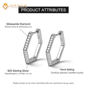 Goldleaf Fashion Moissanite Rose Gold Luxury Earrings 925 Sterling <b>Silver</b> <b>Studs</b> Daily Wear Gift for Women - Product Image 6