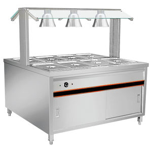 Calentador de alimentos eléctrico automático estilo <span class=keywords><strong>KFC</strong></span>, escaparate de acero inoxidable <span class=keywords><strong>para</strong></span> catering, pantalla de calentamiento con Vidrio Curvo frontal <span class=keywords><strong>para</strong></span> uso en hoteles - Product Image 5