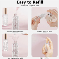 Atomiseur de parfum miniature 10 ml, rechargeable, portable, en forme de melon amer, flacon de parfum vide en verre transparent, flacon de recharge pour vaporisateur de parfum