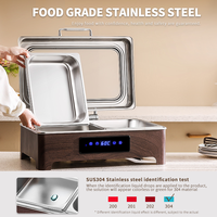 Chauffe-Plat Électrique Commercial avec Contrôle Numérique de la Température, en Acier Inoxydable, pour Buffet, Réchaud Alimentaire pour Traiteur et Restaurant