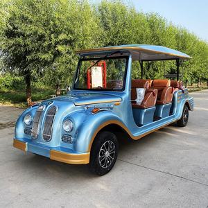 Voiture électrique de tourisme vintage personnalisable DZY, carrosserie métallique, <span class=keywords><strong>alternateur</strong></span> 4000W, 11 places, vitesse 30-40 km/h <span class=keywords><strong>pour</strong></span> les attractions touristiques - Product Image 1