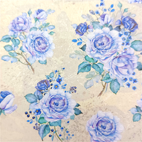 Autocollants décoratifs de haute qualité, étiquettes de roses, étiquettes de fleurs bleues personnalisées pour jardin, autocollants en vinyle PVC, feuilles d'autocollants personnalisables de toutes formes