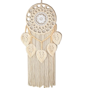 Attrape-rêves moderne fait main à prix compétitif Art mural Boho Décoration intérieure Attrape-rêves suspendus en macramé - Product Image 1