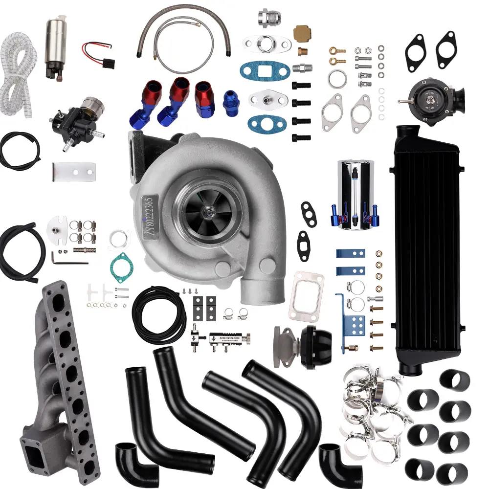 T4 T04E Turbo + Intercooler + Spruitstuk + Bov + Wastegate Kit Turbokit Voor Bmw E36 E46 323Ci 325is 323i