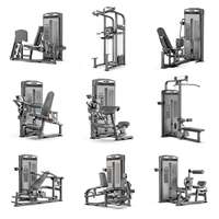 Machine à extensions et flexions de jambes assises, à double fonction sélective, pour entraînement des quadriceps et des ischio-jambiers, usage commercial en salle de sport