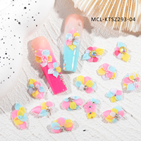 30PCS/kit Kawaii Handmade Nail Art Resin Charms 3D Design Nail Acrylic Flowers Acrylic flower