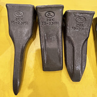 Gigi Bucket Datar OEM Standar PC100 20X-70-23161 untuk Excavator 10-15 Ton PC100