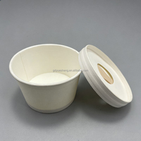 Gobelets à glace jetables personnalisés à paroi simple en papier de qualité alimentaire 12-32 OZ, logo personnalisé, blanc pur, service OEM pour yaourt glacé