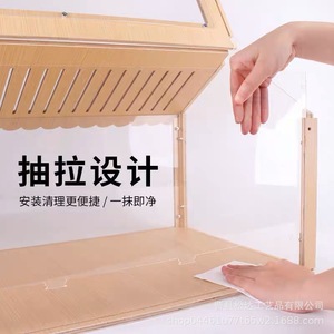 Caja de madera de nuevo estilo para hámsteres, caja de cría de gallinas, caja de cría para mascotas, caja transparente de madera para mascotas. - Product Image 3