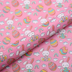 Papier d'emballage de Pâques DAMAI pour enfants et adultes, emballage cadeau de fête avec motif d'œuf, de lapin et de lettres joyeuses de Pâques, emballage de Pâques - Product Image 5