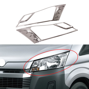 Accessoires chromés WZXD 2019 2020, garnitures de poignées de porte, coques de rétroviseurs, couvre-phares extérieurs pour Hiace - Product Image 2