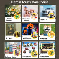 CAYI OEM ODM Bouquet de Fleurs Jouet Faites Votre Propre Ensembles de Blocs de Construction Jouets de Fleurs Conception Personnalisée Jouet Pièces de Construction en Gros MOC