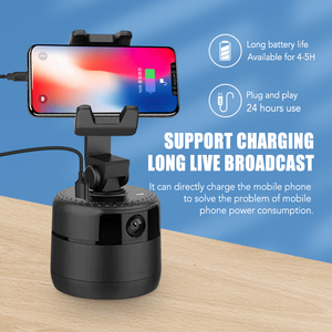 Support de téléphone portable, caméra de suivi du visage/du corps, pour prise de vue intelligente, rotation de <span class=keywords><strong>360</strong></span> degrés, pour vlog en direct, vente en gros - Product Image 5