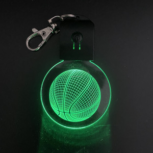Gantungan Kunci Akrilik Kosong Rgb Warna Gantungan Kunci Berkedip Led 3d Optical Mini Lampu Malam Kabel Usb Keyring Isi Ulang untuk Bisnis - Product Image 4