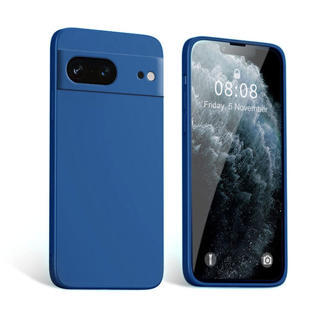 For Pixel 9 10 Pro XL Liquid Silicone Soft Phone Case for Google Pixel 10 Pro, Shockproof Straight-Edge Protective Cover