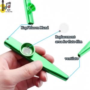 Kazoo Verde con Logotipo Personalizado para Juegos <span class=keywords><strong>de</strong></span> Guardería, Duradero, Económico, Sólido y Bonito, Sin Membrana <span class=keywords><strong>de</strong></span> Flauta, Kazoos <span class=keywords><strong>de</strong></span> <span class=keywords><strong>Metal</strong></span> - Product Image 4