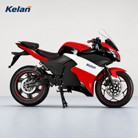 Nouvelle Moto Électrique Sportive V6 2025 de 2000W 72V Personnalisée en Usine, Scooter Électrique de Course à Grande Vitesse avec Batterie au Lithium
