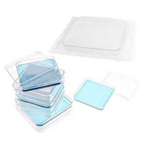 Boîte de Pétri carrée stérile transparente en PS pour laboratoire, 100x100mm - Product Image 4