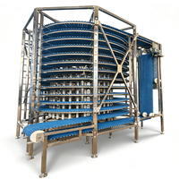RVS spiraalvormige koelband voor nieuwe bakkerijapparatuur, maïs- en tarwekoelmachine