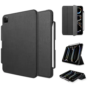 Oem tùy chỉnh 2024 PU da Ba Origami với khe cắm bút chì trường hợp không thấm nước cho iPad Pro không khí 11 "chống thả PC bìa cho iPad