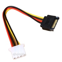 Kabel Daya Pria 15 Pin Ke Molex IDE 4-Pin Adaptor Power Drive Wanita