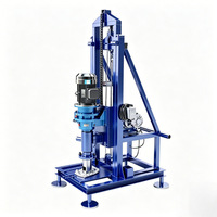Foreuse rotative pour puits d'eau, profondeur max. 200 m, moteur électrique, machine de forage portable avec pompe, provenance Chine