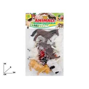 Animali Della Fattoria Farm <b>Animals</b> Set 34x24 Cm <b>Plastic</b> Toys For Kids Age 3+ - Product Image 1