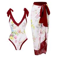 Nouvelle Robe de Bain Imprimée 2026 pour Femme, Sexy, Dos Nu, Jupe à Nouer, Été, Plage, Séchage Rapide, Imperméable, Vente en Gros