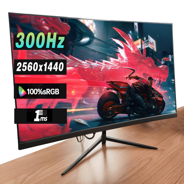 Hot Sales Colorful Backlight Effects   2560*1440 Ips Screen Monitor Gaming Monitor 300/240/180/165/100hz 24/27/32 Inch 2K/4K